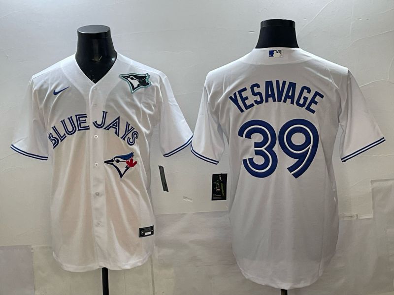 Men 2025 Toronto Blue Jays #39 Yeaavage White Game Nike MLB Jersey style 06